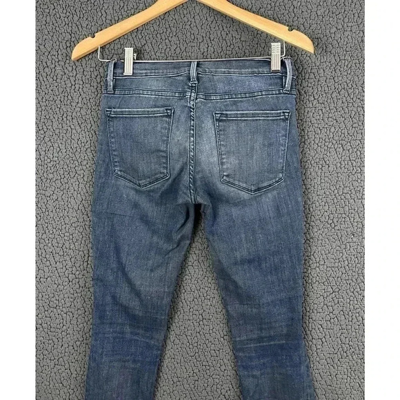 Frame Blue Denim Jeans Sz 26 Le Skinny Mid Rise Fallbrooke Cotton Blend Women's - Picture 5 of 10
